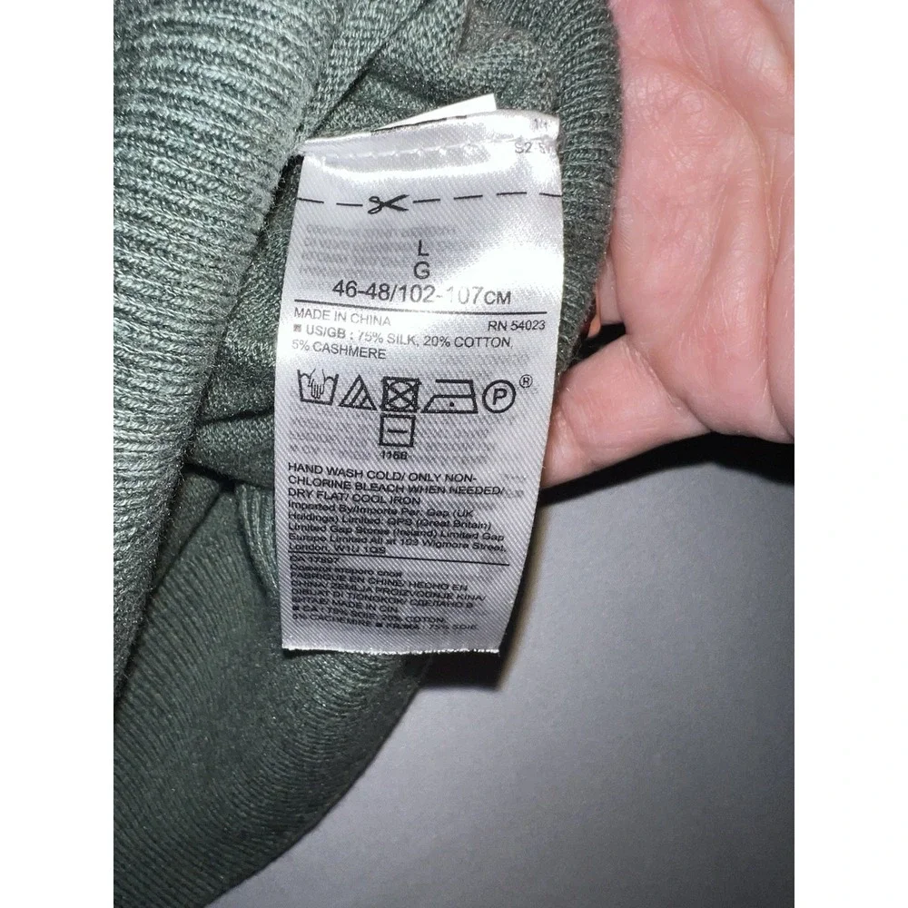 Banana Republic Luxury Blend V Neck‎  Sweater Silk/Cashmere Blend Men Large-EUC